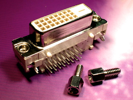 DVI-D 插座 连接器 24位 直插 90°